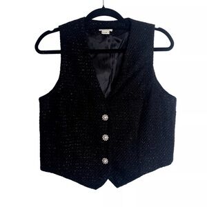 Jason Wu Black Tweed &
Metallic Vest Women's...